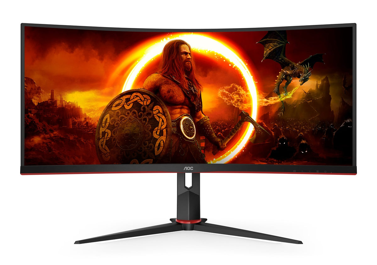 AOC Gaming CU34G2XP/BK 34" LCD Monitor Black/Red