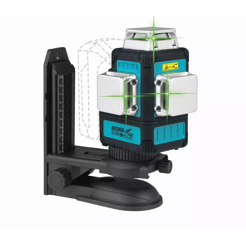 DEDRA 3D Laser Level DED6910 Green - Automatic Horizontal and Vertical Line Projection