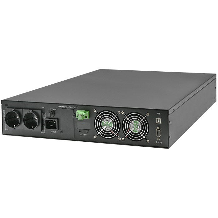 Qoltec Uninterruptible Power Supply (UPS) for RACK | 2.4kVA | 2400W | Power Factor 1.0 | LCD | EPO | USB | Online