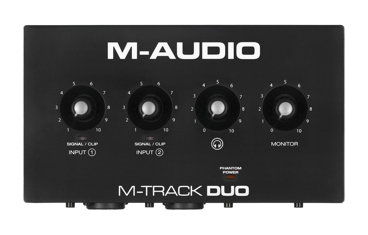 M-AUDIO M-Track Duo - USB Audio Interface - Crystal Preamplifier - 16 bit 48 kHz - Black