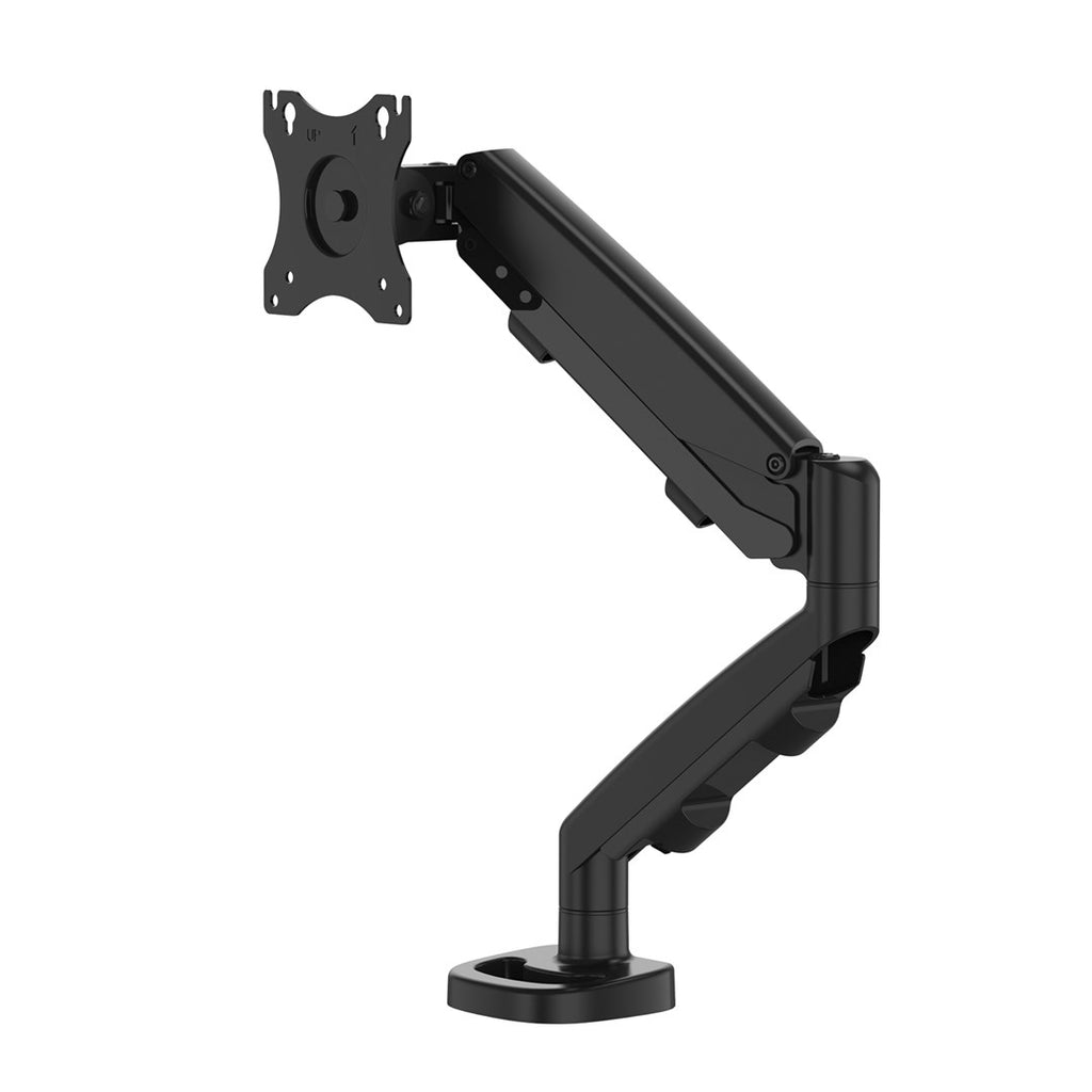 Fellowes Mounting Kit for Monitor - Steel - Black RAL 9017 - 25.4-76.2 cm (10"-39") - Clamp, Grommet, Table Mounting - Model 9683101