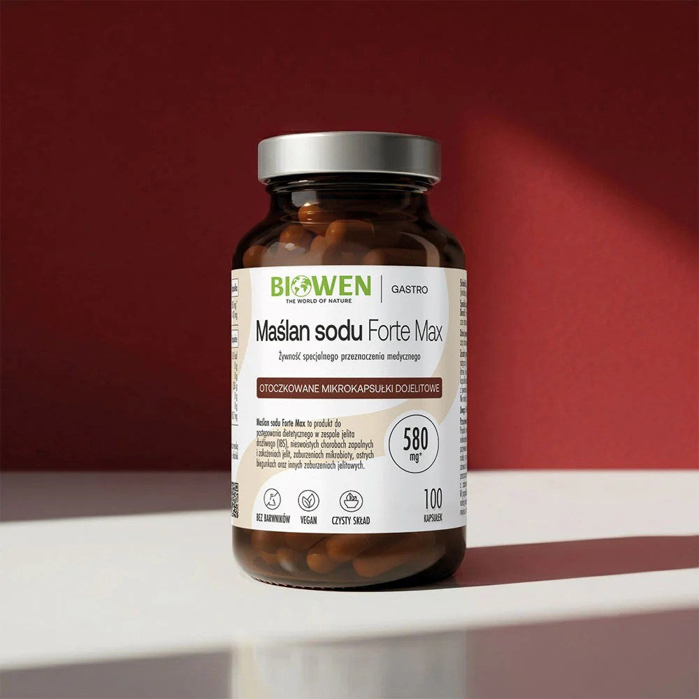Biowen Sodium Butyrate Food Supplement 100 Capsules - Digestive Health Support