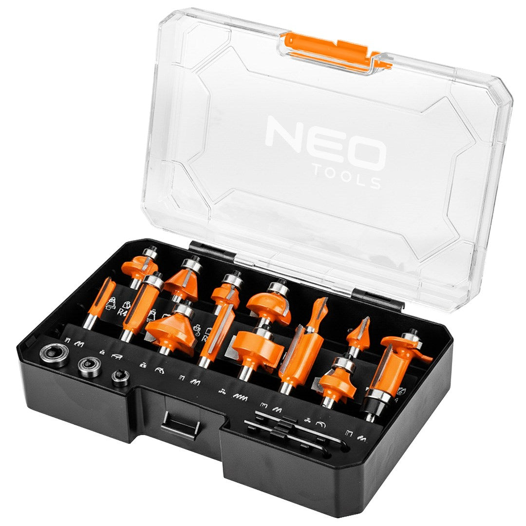 NEO TOOLS End Milling Cutter Set 15 Pieces 8 mm 949 g 56-241