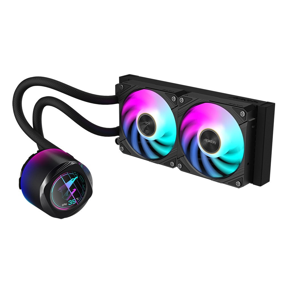 GIGABYTE AORUS WATERFORCE X II 240 Liquid CPU Cooling System (LGA115x, LGA1200, LGA1700, AM4, AM5, TR4, sTR5) (GP-AORUS WATERFORCE X II 240)