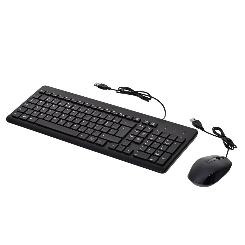 HP 150 - USB Keyboard and Mouse Set - QWERTY - Black - for HP Laptops - Model 240J7AA#ABB 15s