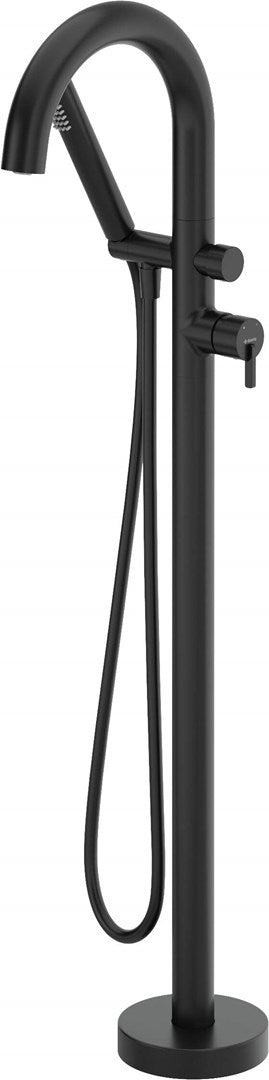 Freestanding bath faucet with shower set