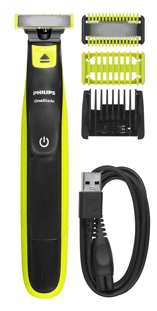 Philips Norelco OneBlade QP2824/20 Face and Body Trimmer Grey, Lime