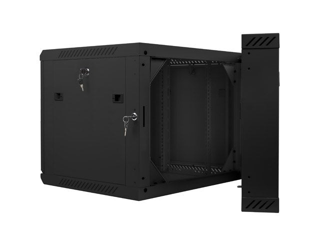 Lanberg Two-Section Wall-Hung Rack Cabinet 19 9U 600x600 Black