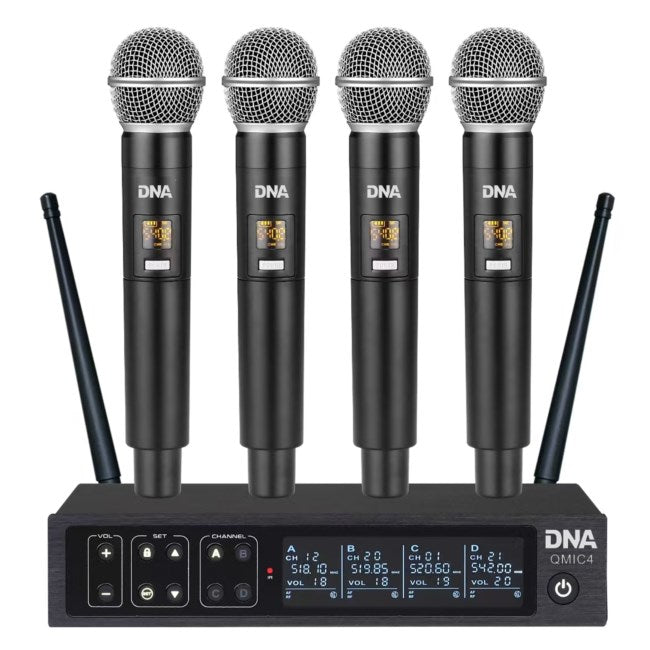DNA QMIC4 - Wireless Microphone with 4 Handheld Transmitters