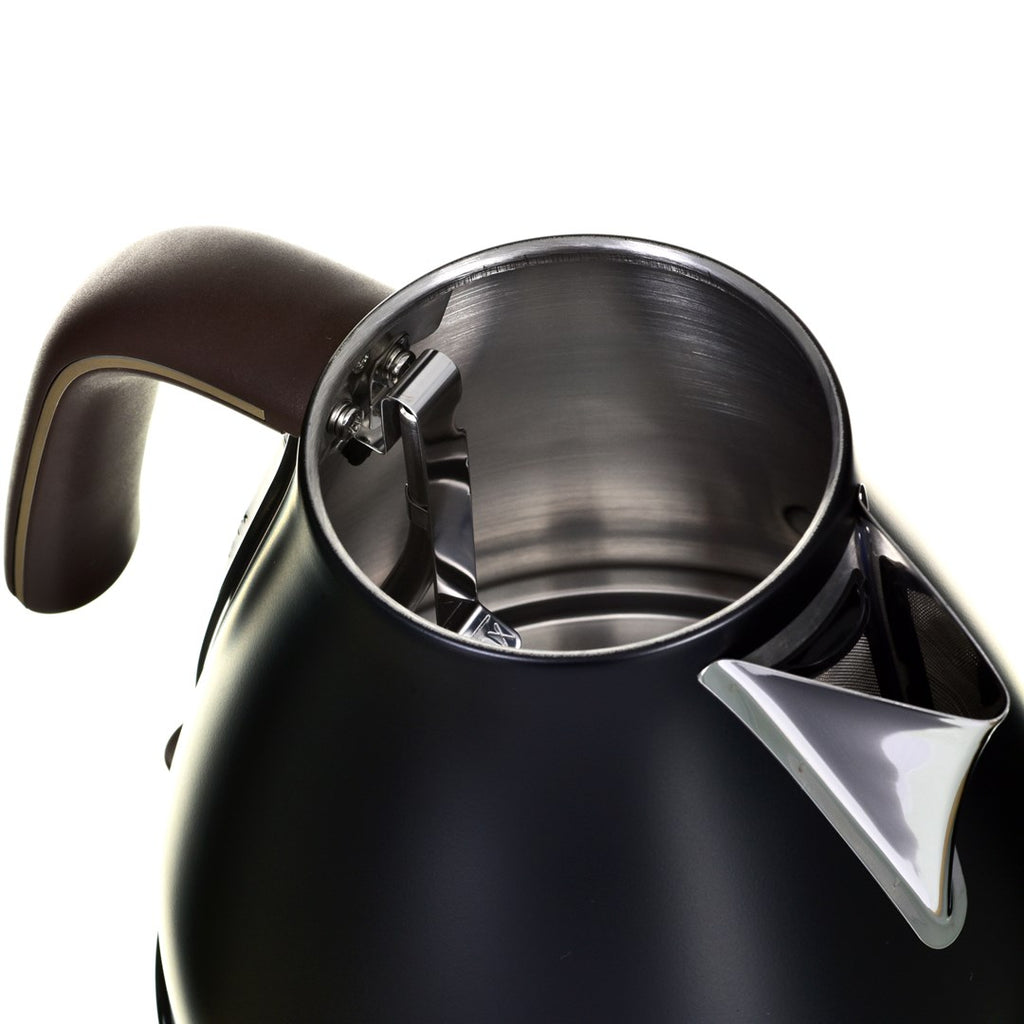 De'Longhi Kettle - KBOV2001.BK - 2000 W - 1.7 L - Matte Black/ Chocolate