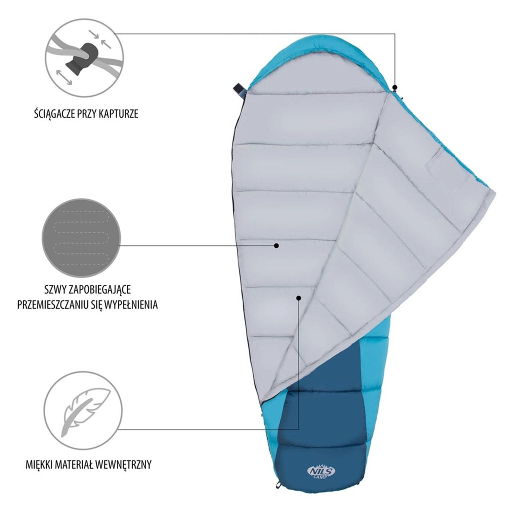 NILS Camp sleeping bag NC2012 grey-blue