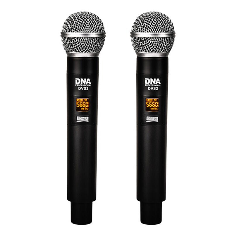 DVS2 Wireless Microphone System 2x Handheld Transmitter + Base UHF 560-590 MHz