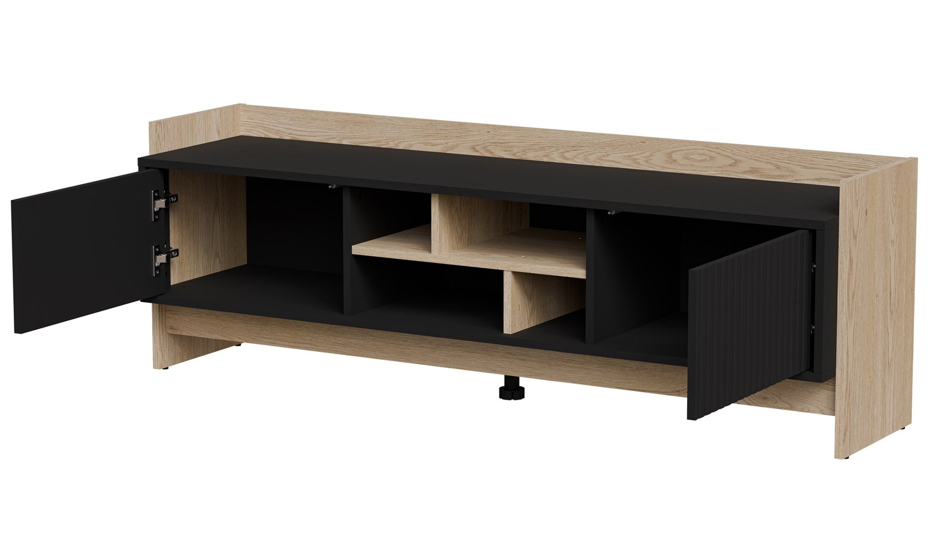 Cama RTV PORTO 2D Cabinet 150x38x50 Oak/Black