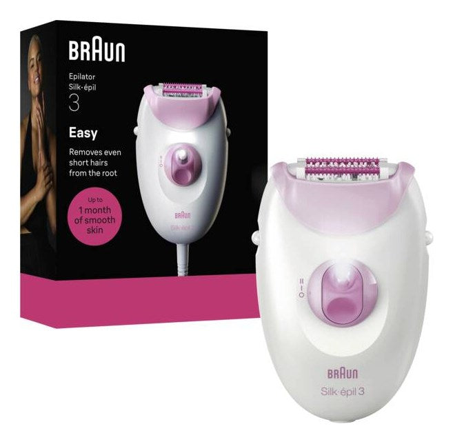 Braun Silk-épil 3 Epilator 20 Tweezers Pink | Model: 1319105