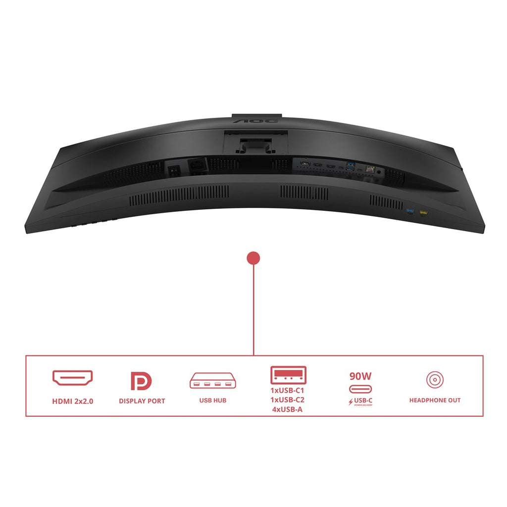 AOC CU34E4CW/75 Computer Monitor 34" 3440 x 1440 Black