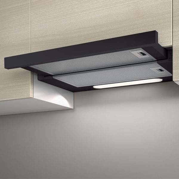 Elica ELITE 14 LUX BL/A/50 Built-under Black 650 m3/h