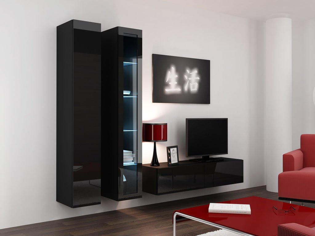 Cama Glass-case VIGO '180' 180/40/30 Black/Black Gloss