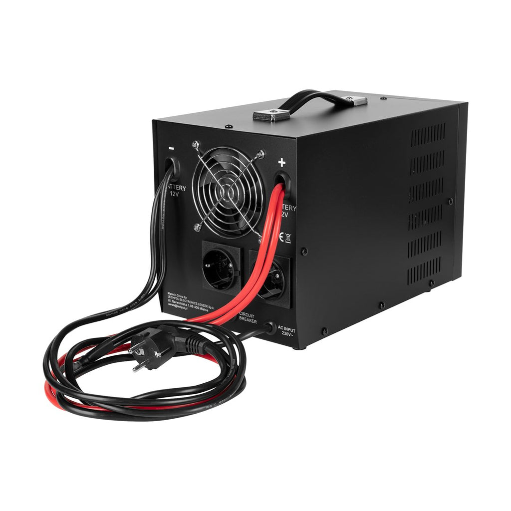 KEMOT PROsinus-2000 emergency power supply unit – a pure sine wave inverter with a 12V charging function  230V  2000VA/1200W