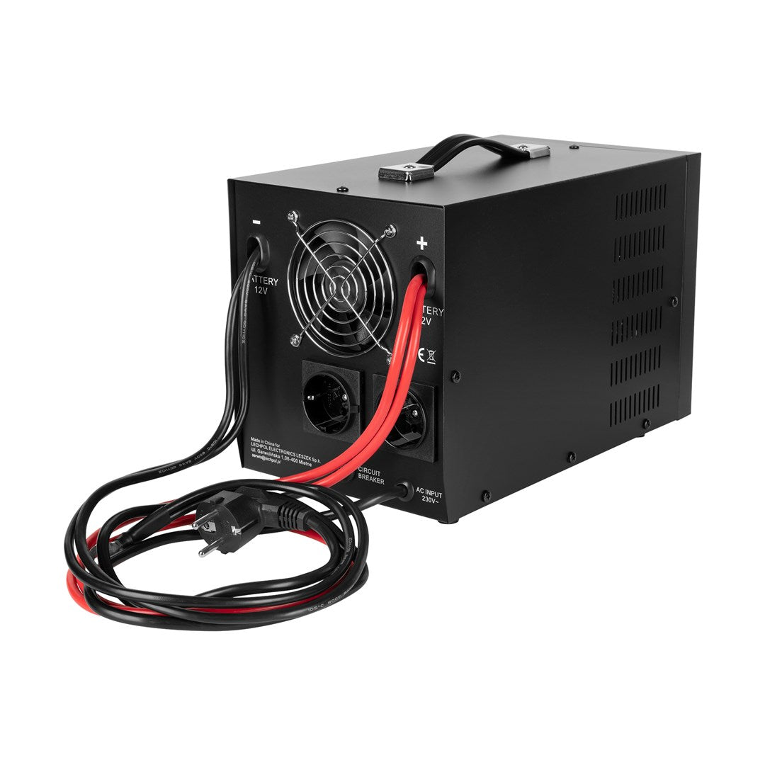 KEMOT PROsinus-2000 emergency power supply unit – a pure sine wave inverter with a 12V charging function  230V  2000VA/1200W