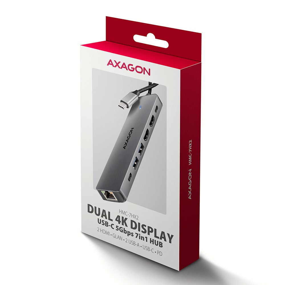 AXAGON USB Hub with 2 USB-A and 1 USB-C Ports, ZUUS-739