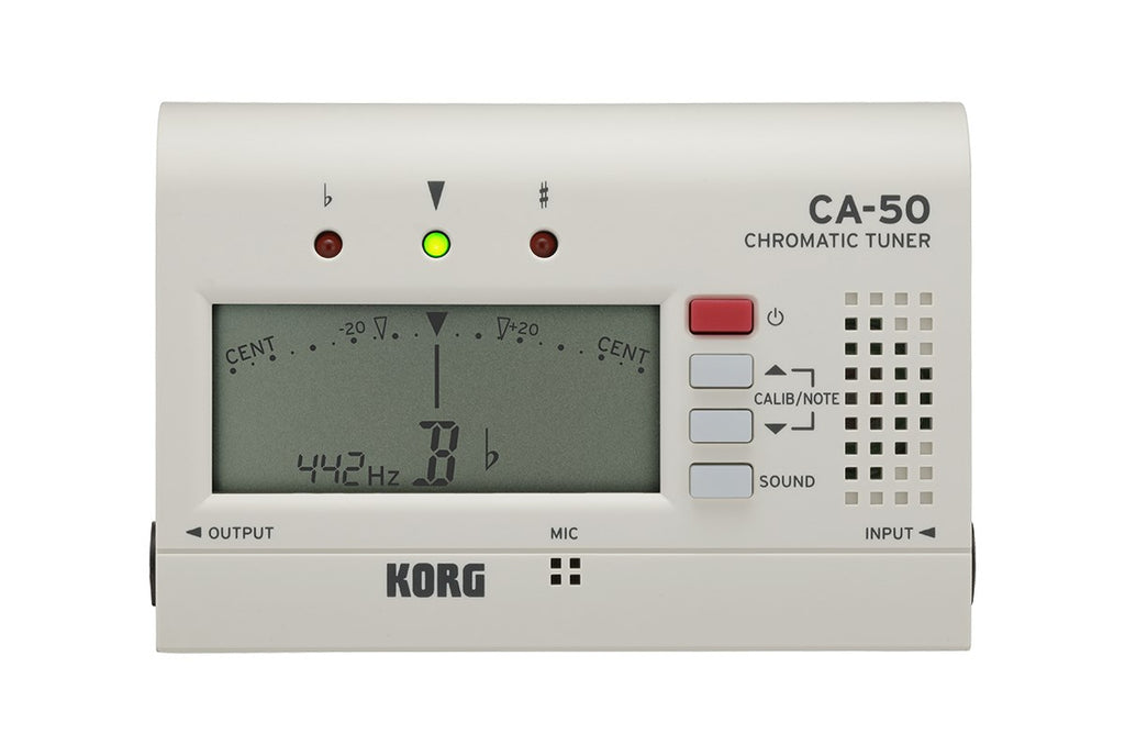 KORG CA-50 Chromatic Tuner, White TUCA50