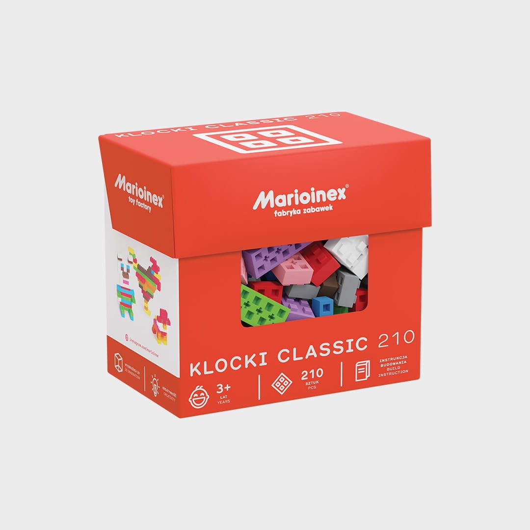 Marioinex Classic Building Blocks Set, 210 Pieces, Model 902851