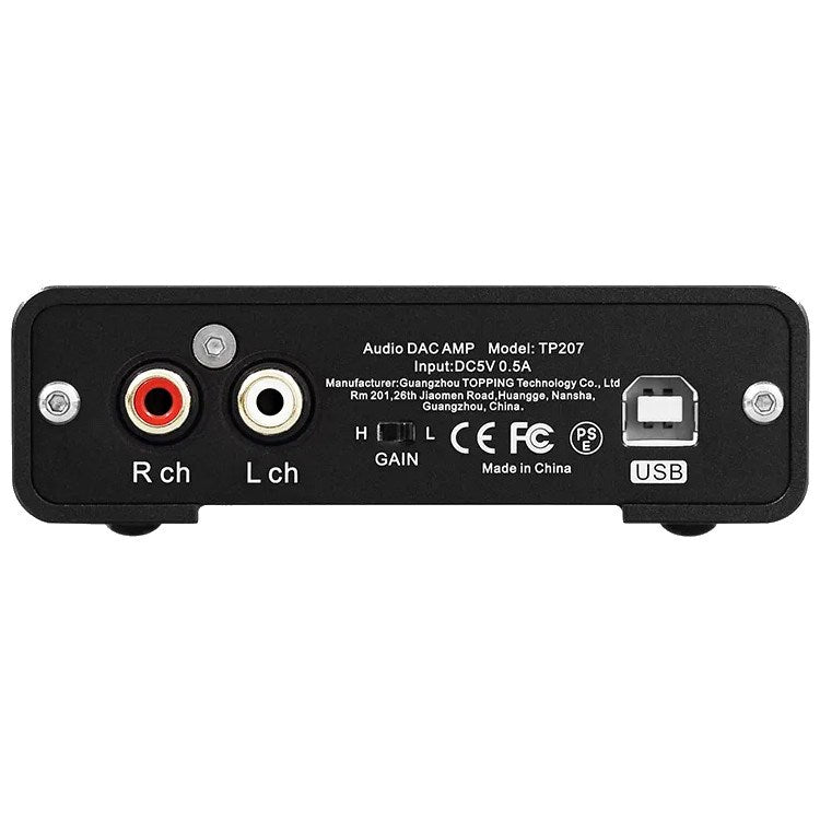 TOPPING DX1 II BK - Compact USB DAC and Headphone Amplifier, Black