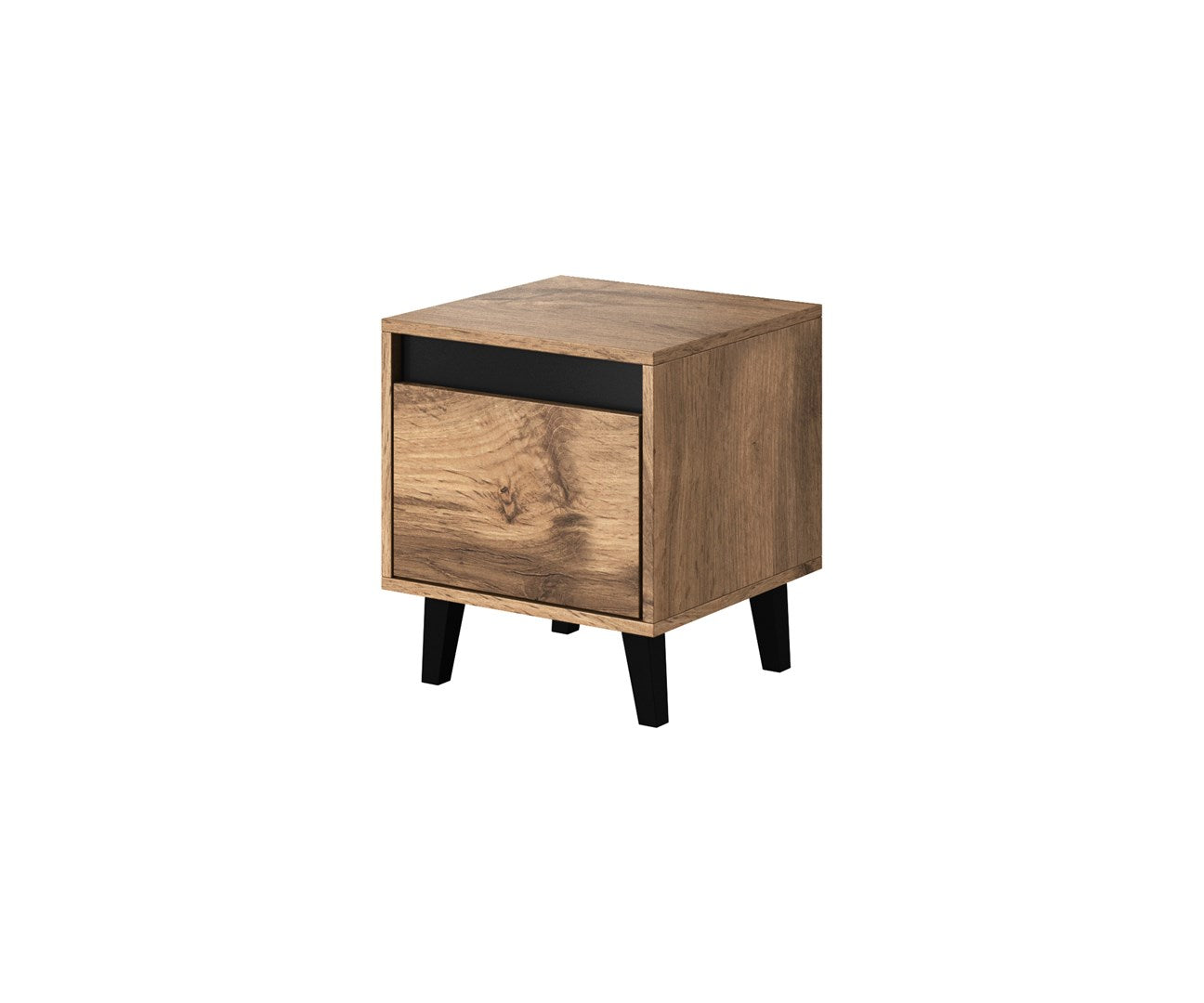NORD Bedside Table 2 pcs Oak Wotan/Anthracite 40x38x45