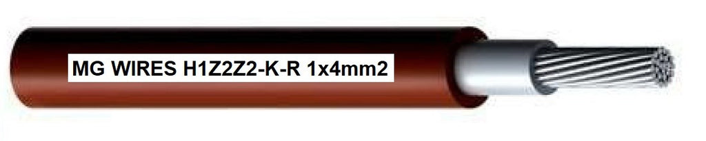 Photovoltaic cable // MG Wires // 1x4mm2  0.6/1kV red H1Z2Z2-K-R-4mm2 RD  50m package