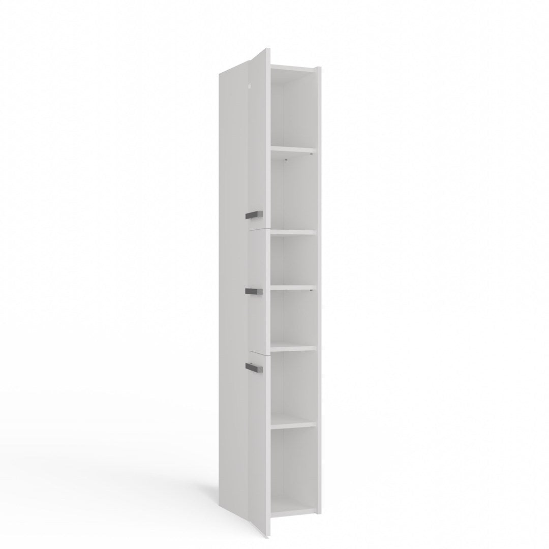 S33 BIEL Modern Bathroom Cabinet White 31x30x174 cm