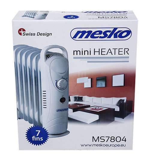 Mesko MS7804 electric space heater Oil electric space heater Indoor White 700 W