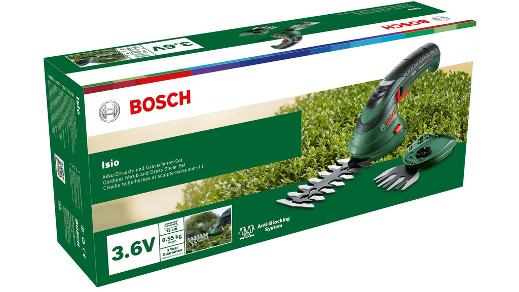 Bosch ISIO 3 Cordless Grass Shear with 2 Blades 0600833108