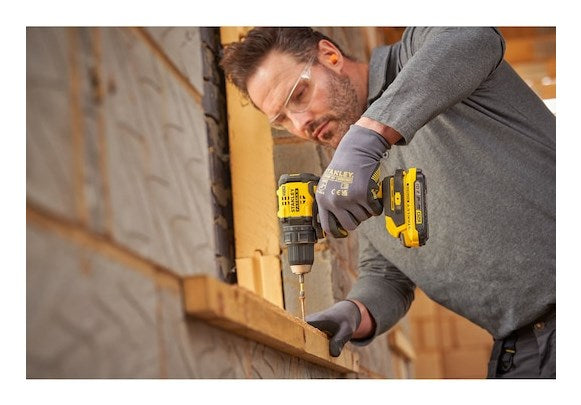 Stanley SFMCD714D2T-QW Power Screwdriver/Impact Driver 1900 RPM Cordless Tools Black, Yellow