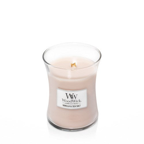 WoodWick Wax Candle 92191 Jasmine, Sea Salt, Vanilla Beige 1 pc | Indoor/Outdoor