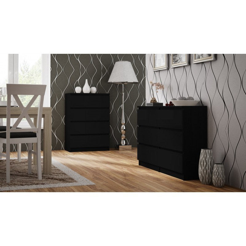Topeshop Chest of Drawers MALWA M4 70 Black