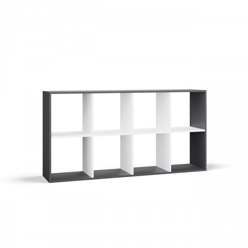 MALAX 2X4 SHELVING UNIT  ANTHRACITE/WHITE