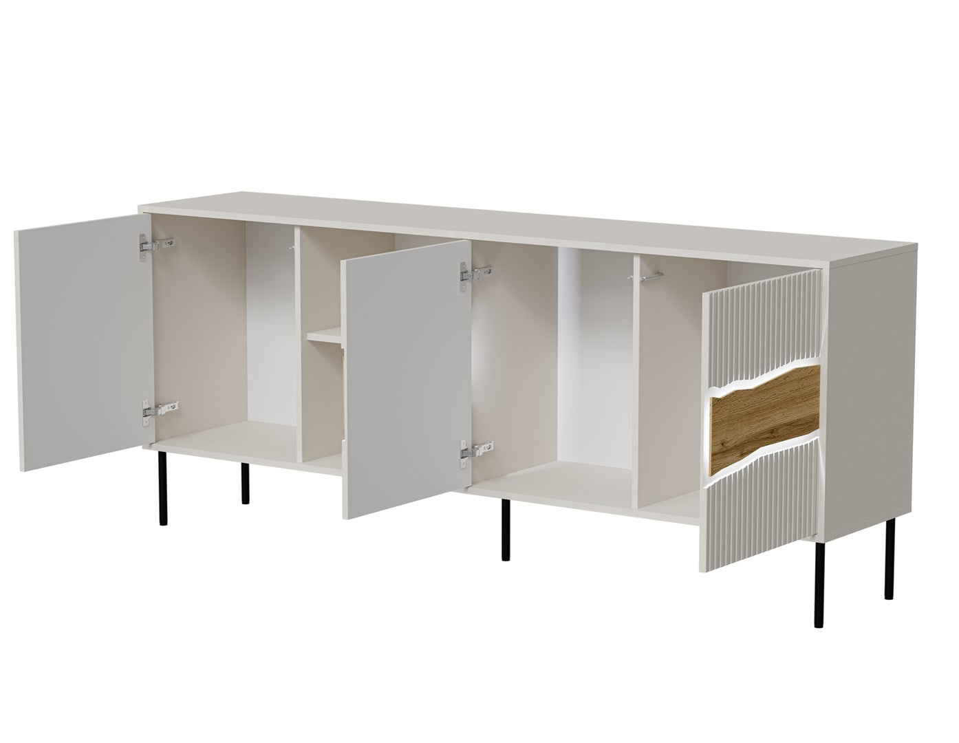 Cama INSERTO 3D1W Chest of Drawers 190x40x80 Cashmere + LED