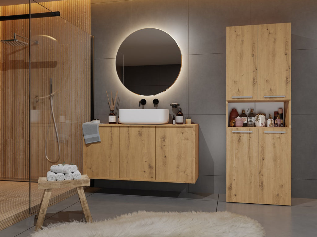 Topeshop NEL DK 1K - Bathroom Storage Cabinet Oak
