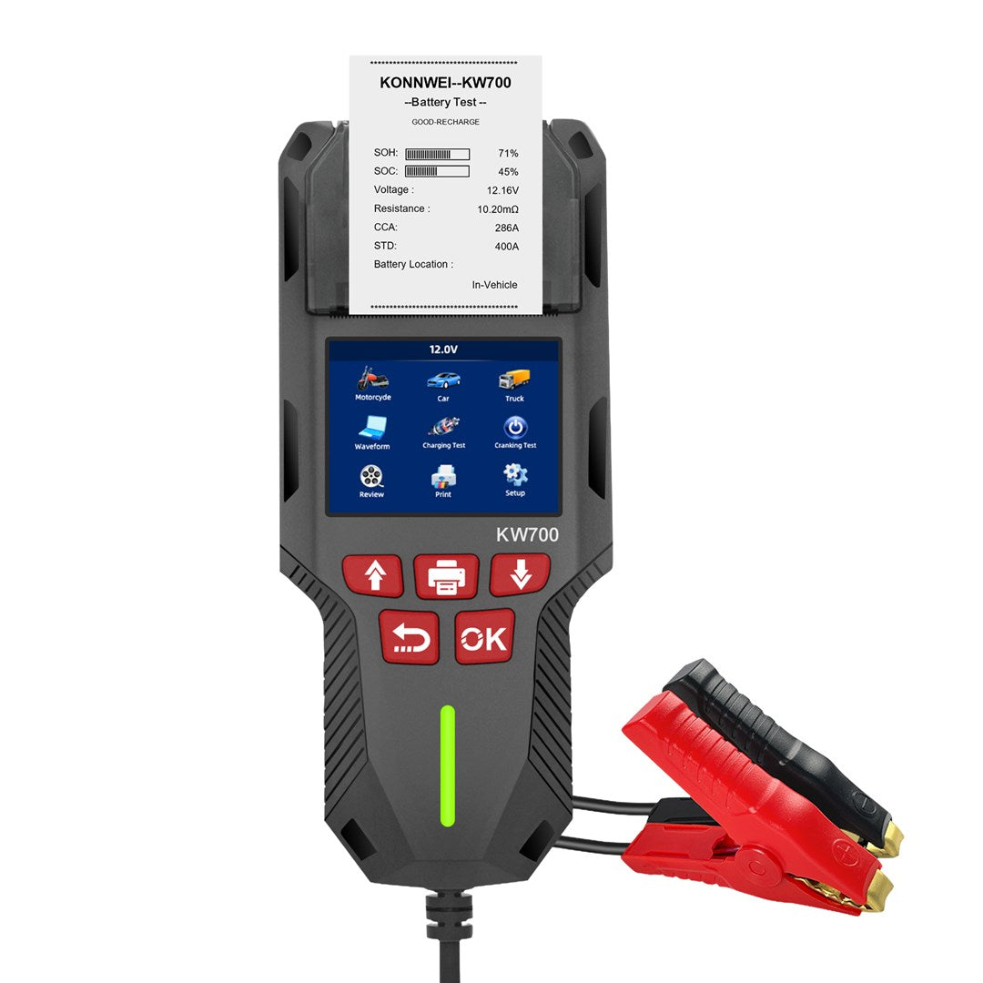 KONNWEI Battery Tester KW700 - 1098 g, 210 mm Width, 230 mm Length, 110 mm Height