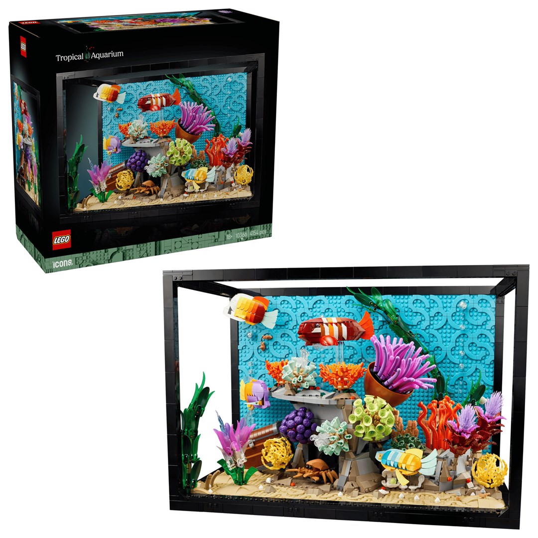 LEGO ICONS Tropical Aquarium Building Set for Adults - 10366
