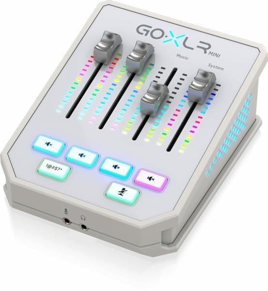 TC Helicon GO XLR Mini-WH Streaming Mixer/Sampler White