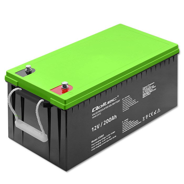 Qoltec Gel Battery 12V 200Ah | 53083
