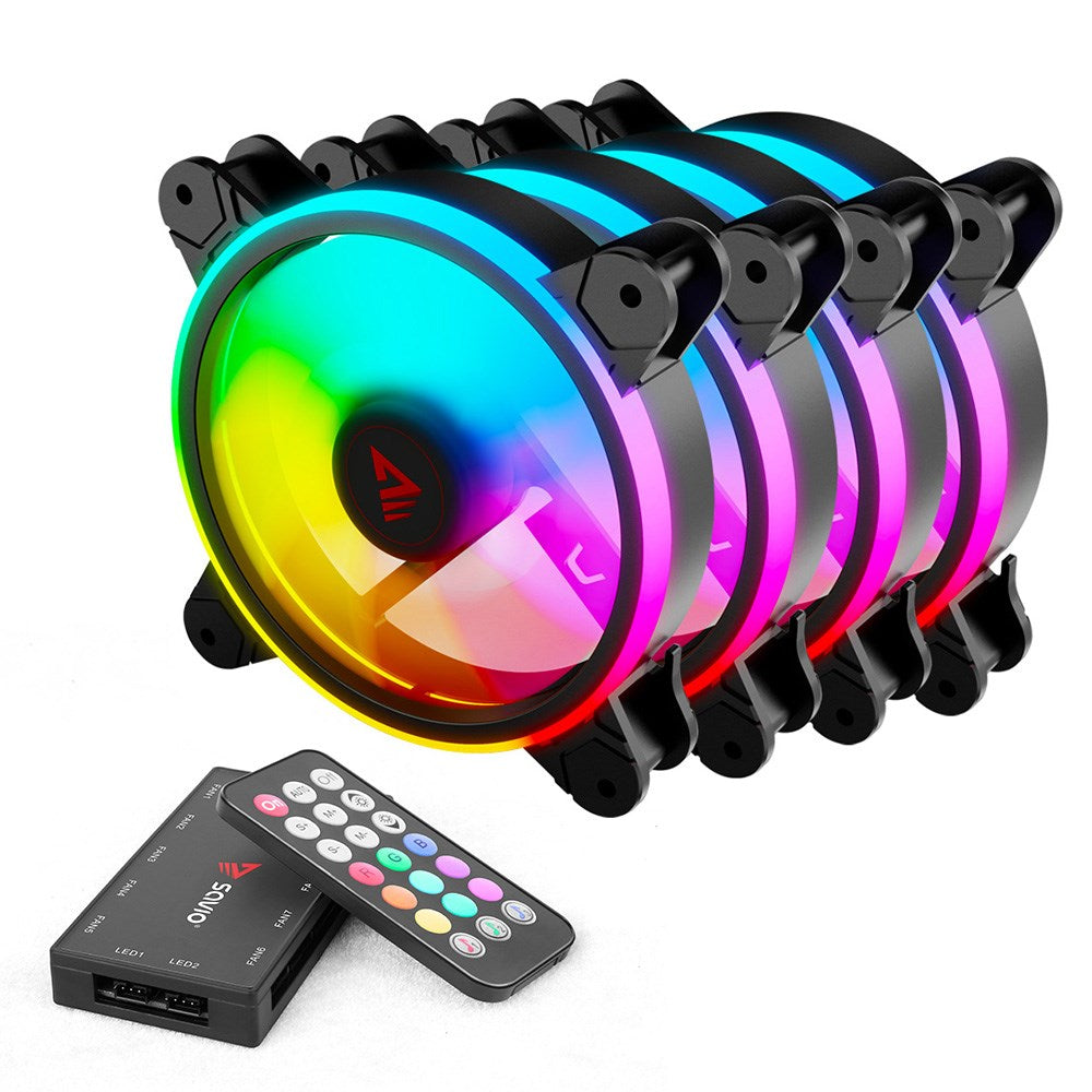 SAVIO FAN-01 4-pack 120 mm ARGB Fans with Controller and Remote
