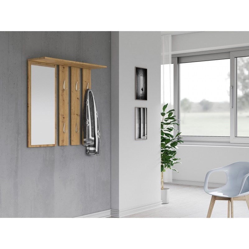 Topeshop OPAL Hanger Artisan Oak with Mirror Model OPAL