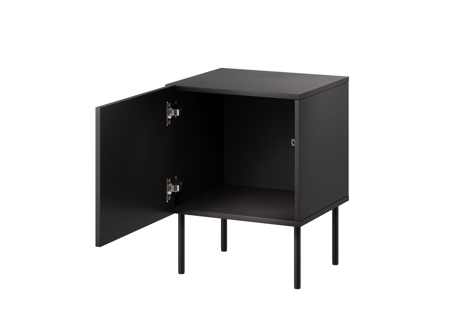 Bedside Table 2 pcs SIENA 44.5x40x59 cm Black Matt