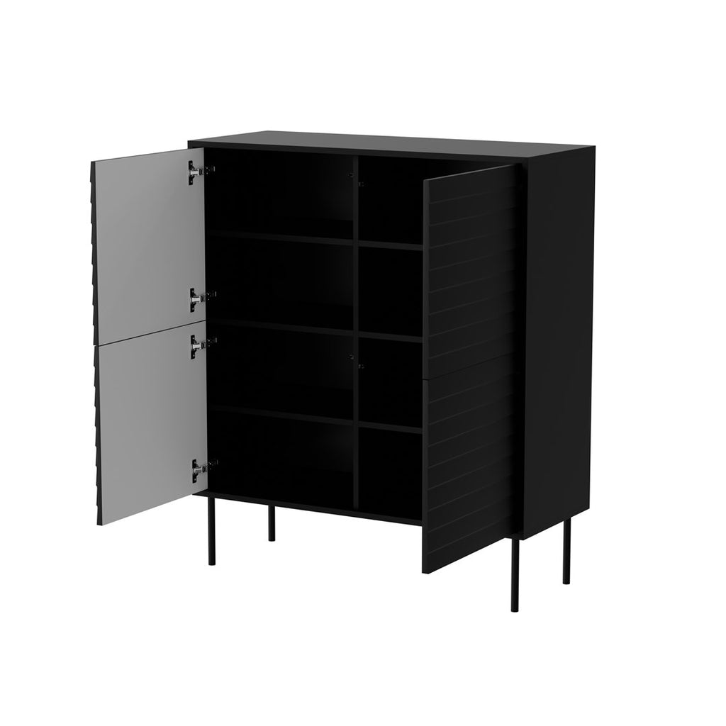 Cama 4D CORTINA Chest of Drawers 102x40x118 Black