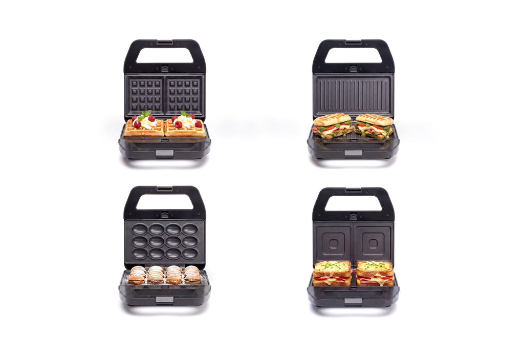 PROMIS Sandwich Maker 4-in-1 750W Non-Stick Plates STP45