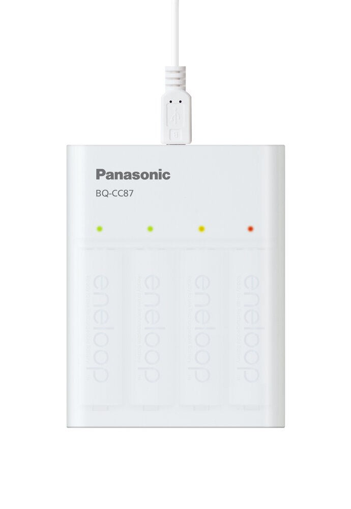 PANASONIC Eneloop Smartplus BQ-CC87 USB Battery Charger + 4x AA 2000 mAh K-KJ87MCD40USB