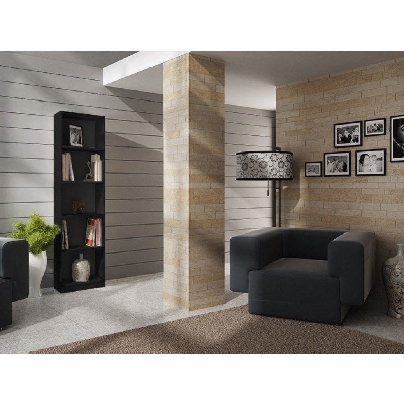 Topeshop R40 BLACK OFFICE BOOKCASE