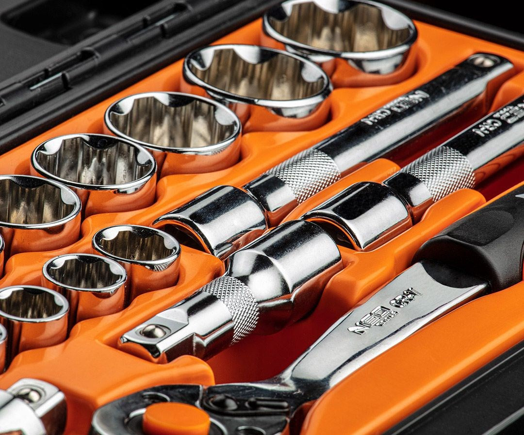 NEO TOOLS Socket Set 1/2" 35600 g Dimensions 192 mm x 192 mm x 192 mm Model 08-694